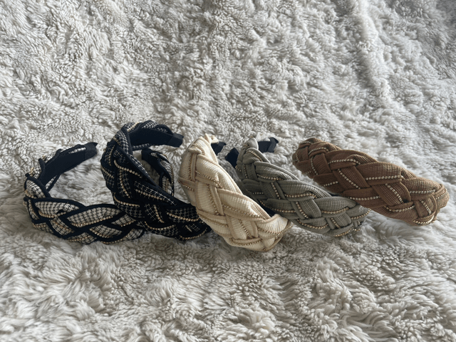 The Plaited Tweed Sparkle Headband 