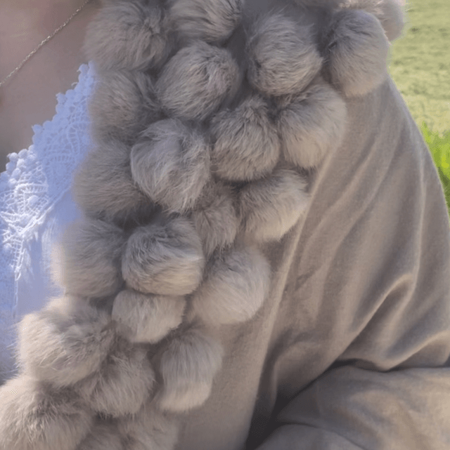 Fur PomPom & Cashmere Wraps