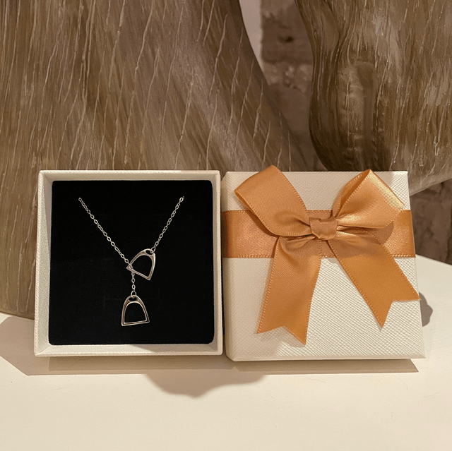 Silver Stirrups Necklace 