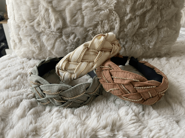The Plaited Tweed Sparkle Headband 