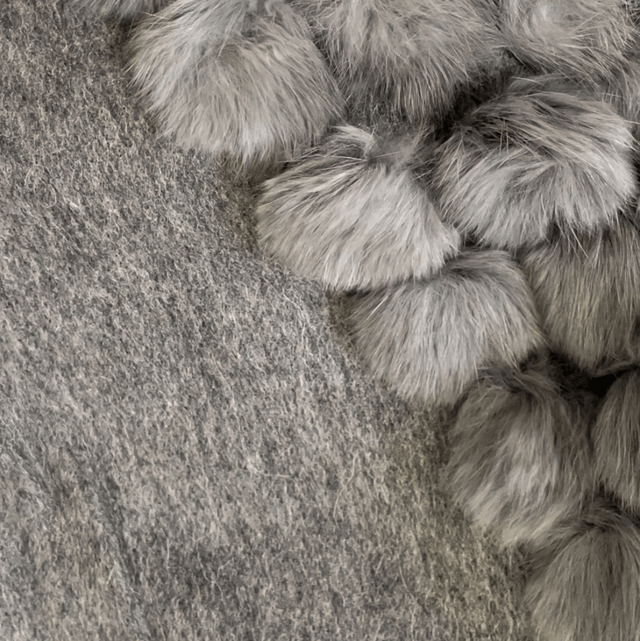 Fur PomPom & Cashmere Wraps